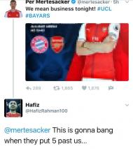 Wenger ridicularizado na goleada do Bayern ao Arsenal