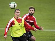 Suíça, líder do grupo de Portugal, prepara jogo com a Letónia