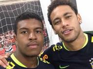Léo Natel com Neymar