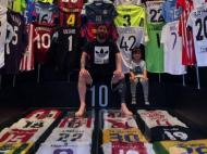 Messi e a sua coleção de camisolas