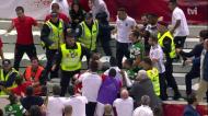 Jogadores de Benfica e Sporting em pancadaria após o jogo