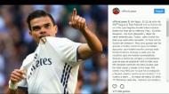 Pepe sai do Real Madrid: «Não agiram corretamente»