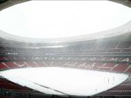 Estádios cobertos de branco em Madrid (fotos: DR)