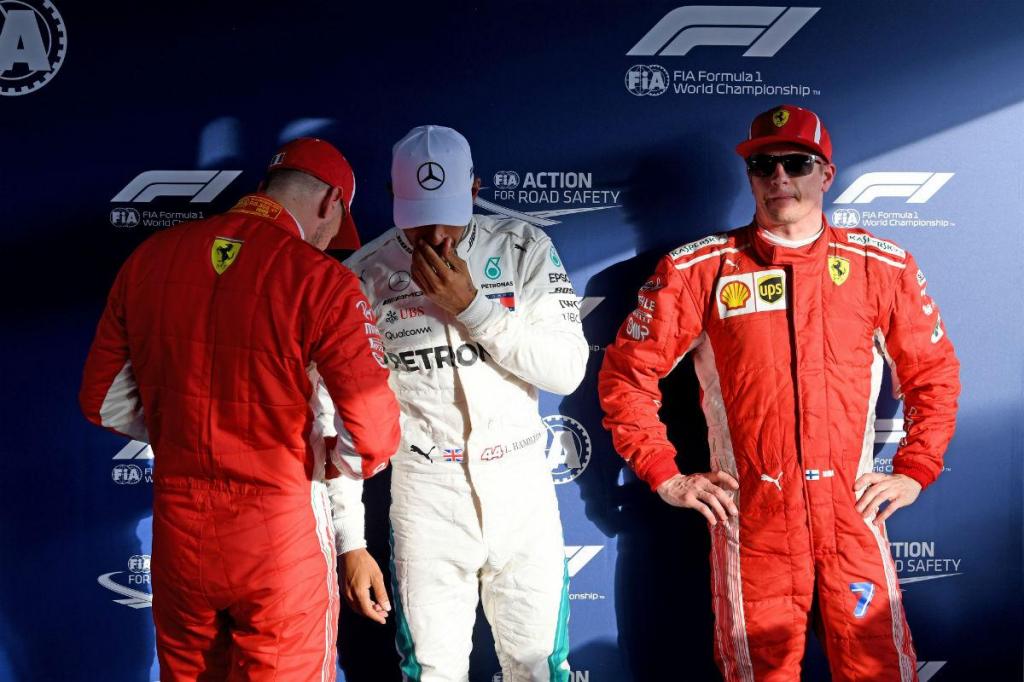 Vettel, Hamilton e Raikkonen (Lusa)
