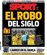 Capa do jornal Sport - 12.04.2018