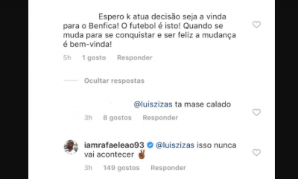 Rafael Leão dá que falar após FOTO polémica com ligação ao Benfica - ÚLTIMA  HORA - Adeptos de Bancada