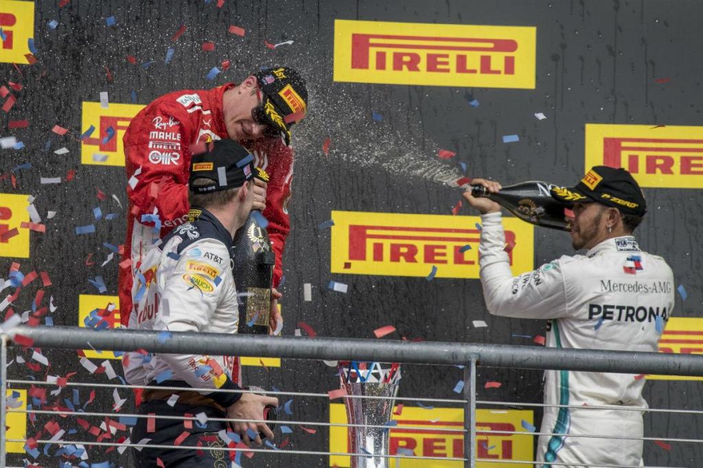 Raikkonen, Verstappen e Hamilton (Reuters)
