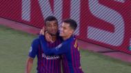 Suárez cruza e Rafinha sem deixar cair faz o golo do Barcelona
