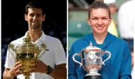 Novak Djokovic e Simona Halep (Reuters)