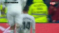 A «bomba» de Casemiro que dá vantagem ao Real Madrid frente ao Sevilha