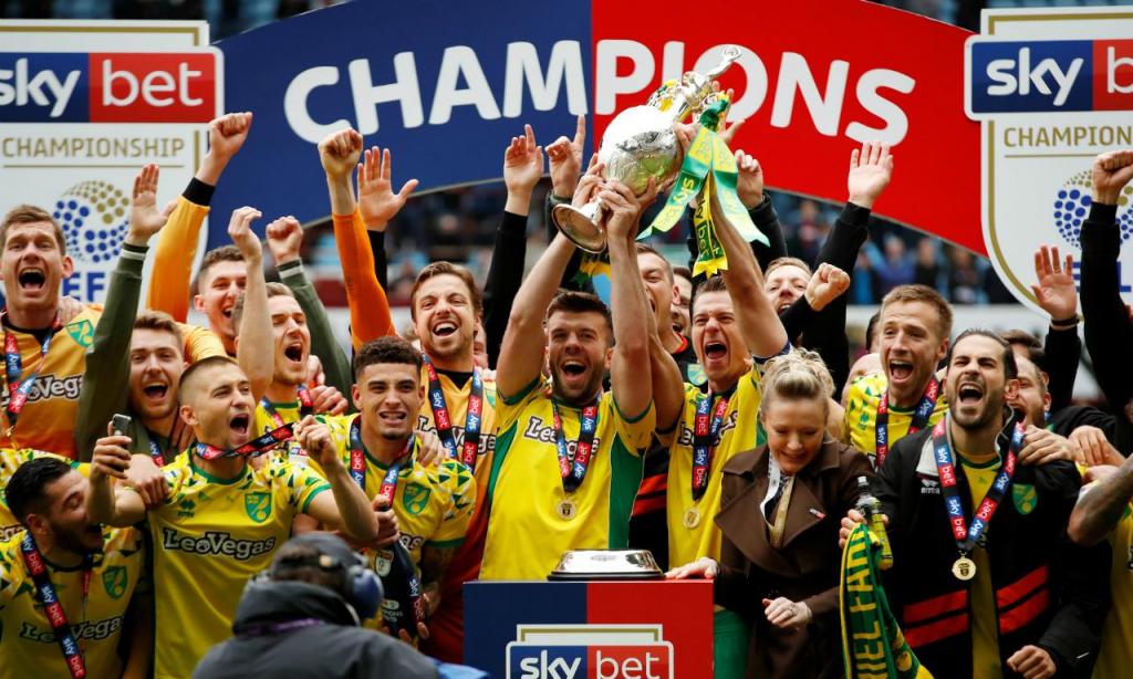 Norwich é campeão do Championship em Inglaterra 2018/2019 (Reuters)