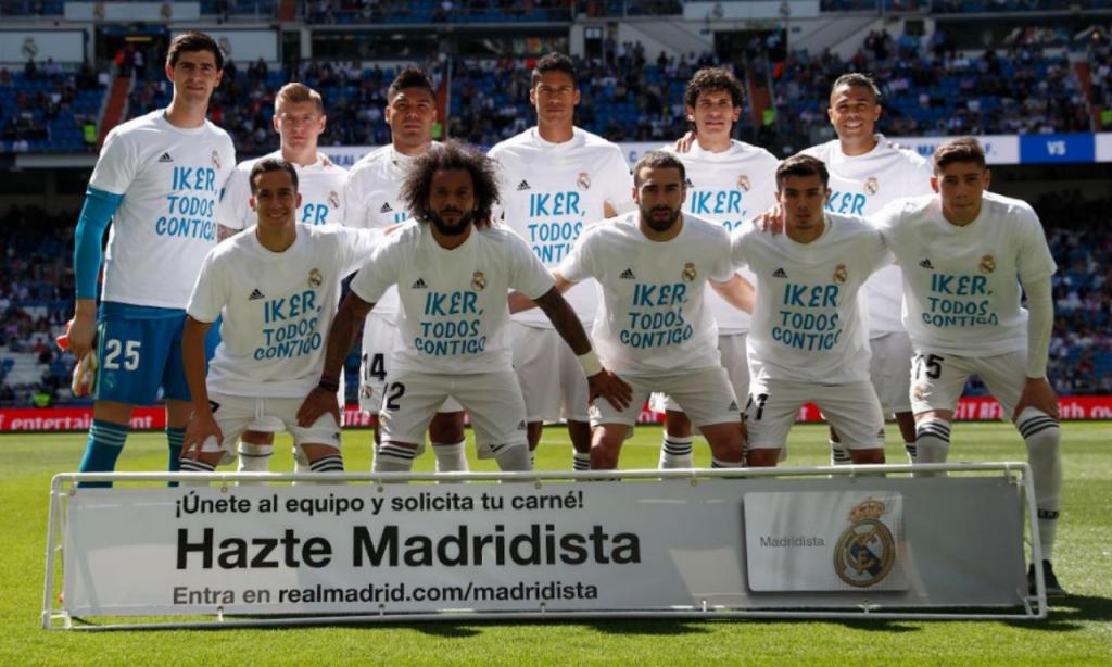 Real Madrid entra em campo com camisola de apoio a Casillas (Real Madrid)