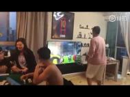 Chinês parte TV com derrota do Barça