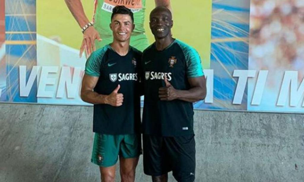 Cristiano Ronaldo com Obikwelu