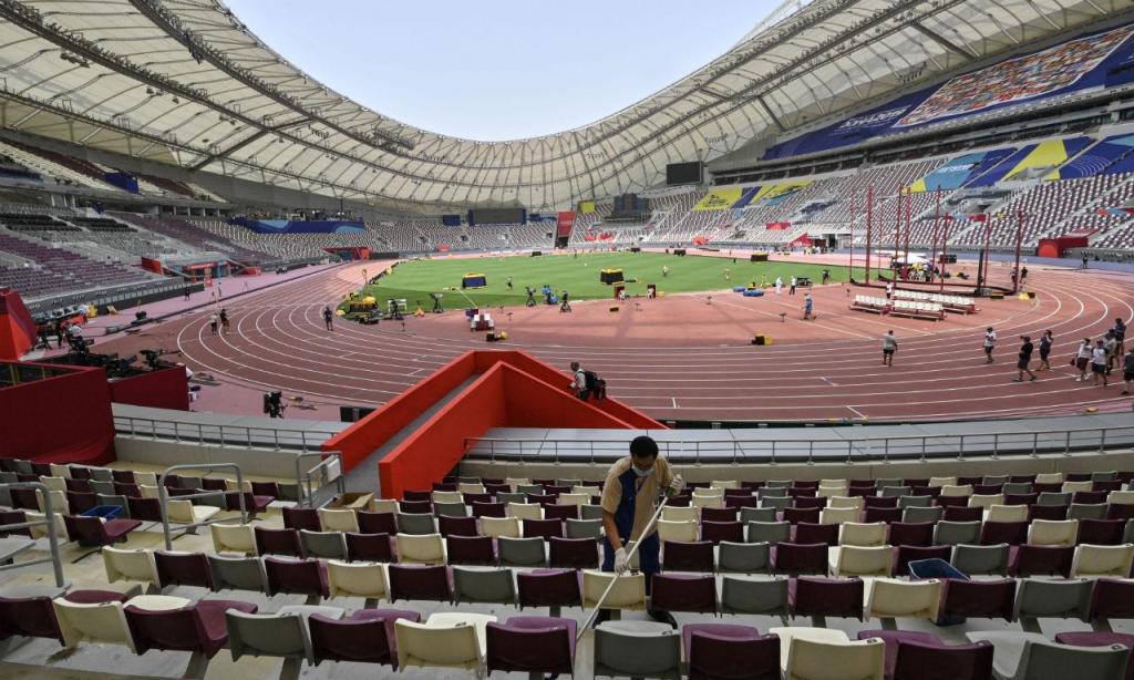 Mundiais atletismo: o estádio de Doha