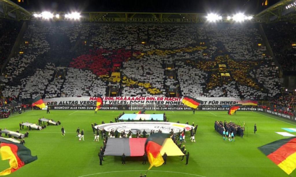 Alemanha-Argentina: coreografia dos adeptos alemães a lembrar a final do Mundial 2014