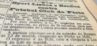 FC Porto-Benfica: o primeiro clássico de Liga, em 1935