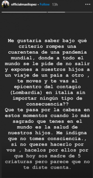 Maxi López critica Wanda Nara (Instagram)