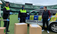 Betis distribui 300 máscaras de proteção à polícia de Sevilha