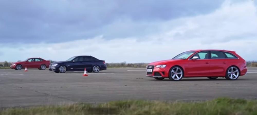 Drag Race M3, AMG C63 e Audi RS4 (Reprodução Youtube Carwow)