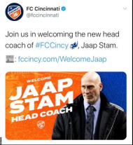 Cincinnati apresentou Japp Stam com a foto errada