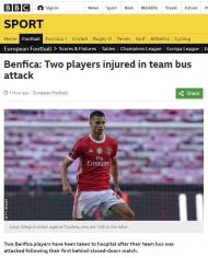 Veja como o mundo viu o ataque ao autocarro do Benfica
