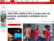 A exibição de João Félix ante o Maiorca vista pela imprensa de Espanha