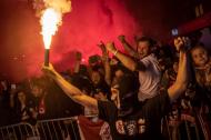 Slavia Praga festejou bicampeonato nas ruas