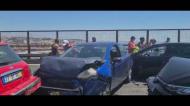 VÍDEO: acidente com dez viaturas corta circulação na Ponte 25 de Abril