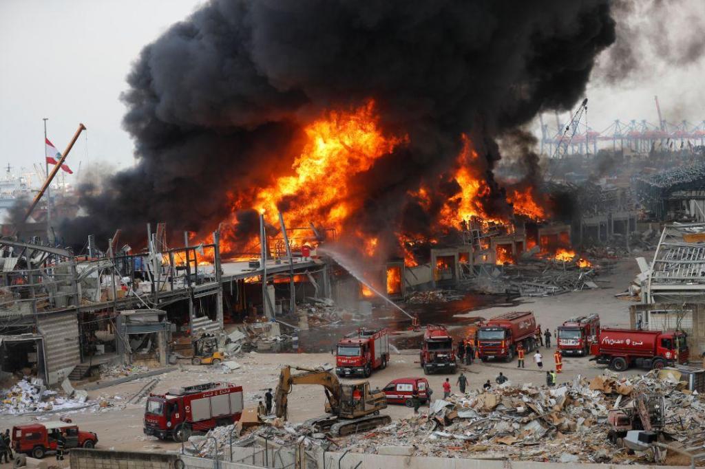 Novo incêndio no porto de Beirute