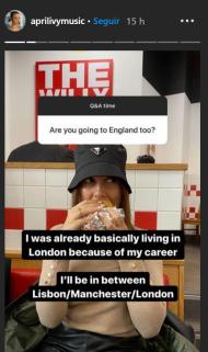 April Ivy prepara mudança para Inglaterra (instagram)