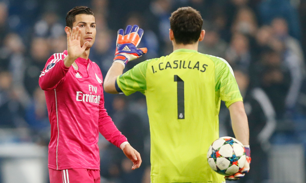 Iker Casillas e Cristiano Ronaldo no Real Madrid (AP)