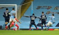 Manchester City-Olympiakos: o golo de Ferrán Torres (Dave Thompson/AP)