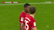 Dortmund-Bayern, 1-1: livre de Alaba, com desvio em Meunier a trair Burki