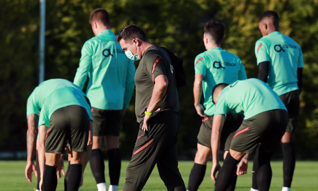 Seleção sub-21 em estágio no Algarve, na preparação para a qualificação do Europeu (FPF)