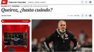 Jornais colombianos criticam Carlos Queiroz após a goleada da Colômbia com o Equador
