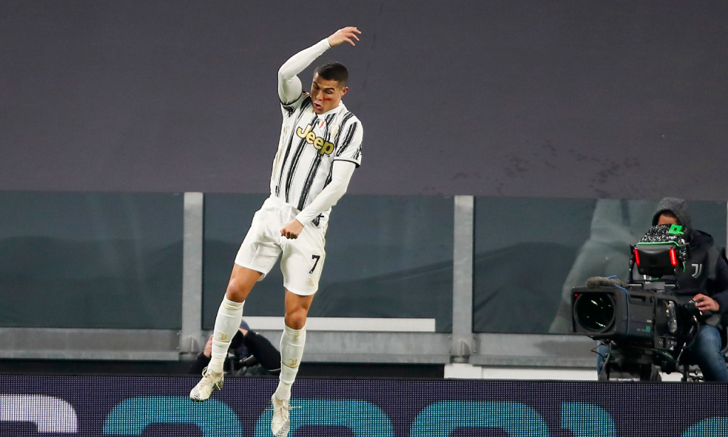 Cristiano Ronaldo no Juventus-Caglari (Antonio Calanni/AP)