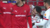 O golaço de Koundé que adiantou o Sevilha no marcador em Rennes