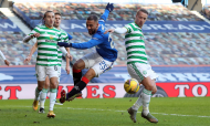 Rangers-Celtic: Kemar Roofe e Leigh Griffiths (Andrew Milligan/AP)