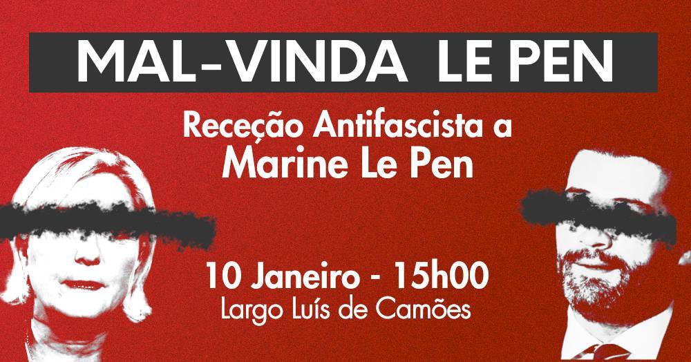Rede Unitária Antifascista contra presença de Marine Le Pen em Lisboa no arranque da campanha presidencial de André Ventura