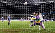 Gareth Bale fez o 1-1 no Wycombe-Tottenham (Frank Augstein/AP)