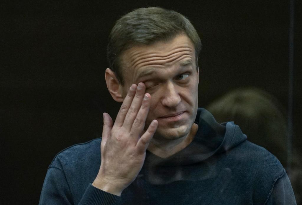 Alexei Navalny no tribunal de Moscovo