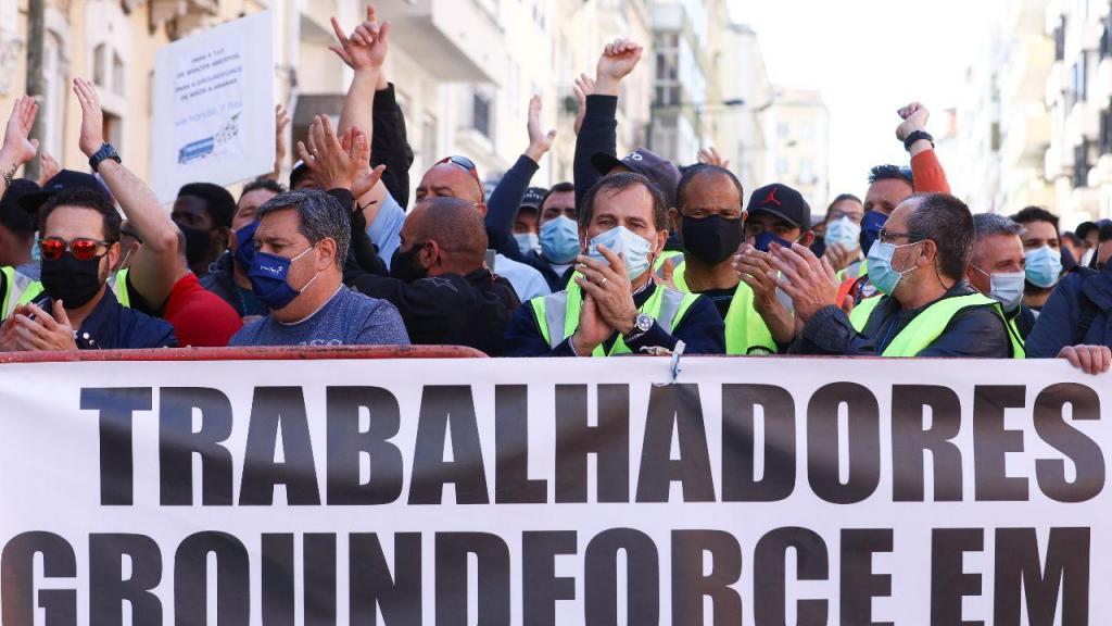 Trabalhadores da Groundforce em novo protesto contra falta de pagamento de salários