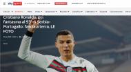 Golo anulado e reação de Cristiano Ronaldo na imprensa internacional