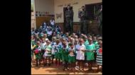 Crianças da República Centro-Africana entoam cântico do Sporting