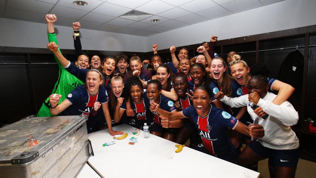 PSG festeja qualificação para as meias-finais da Liga dos Campeões feminina (PSG)