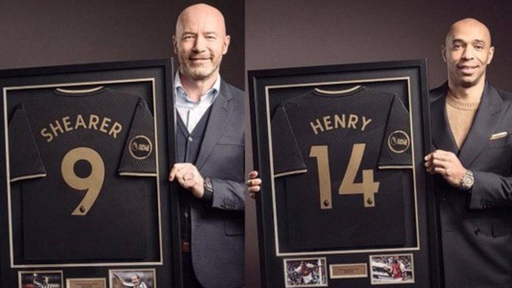 Alan Shearer e Thierry Henry no Hall of Fame da Premier League