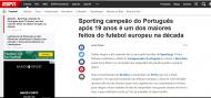 O que diz a imprensa internacional do título do Sporting