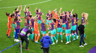 Barcelona celebra conquista da Liga dos Campeões feminina (Martin Meissner/AP)