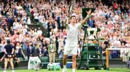 Novak Djokovic venceu na primeira ronda de Wimbledon (Neil Hall/EPA)